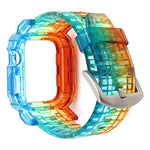 حزام متكامل من TPU متدرج اللون لسلسلة آبل ووتش 9 / 8 / 7 مقاس 45mm / 6 / 5 / 4 / ووتش SE 44mm / ووتش 42mm، لسلسلة آبل ووتش 9 / 8 / 7 مقاس 45mm / 6 / 5 / 4 / ووتش SE 44mm / ووتش 42mm