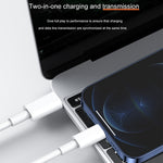 كابل شحن سريع 12 واط 5 فولت/2 أمبير USB-C / Type-C إلى 8 دبابيس PD، طول الكابل: 1 متر، 12 واط 5 فولت/2 أمبير