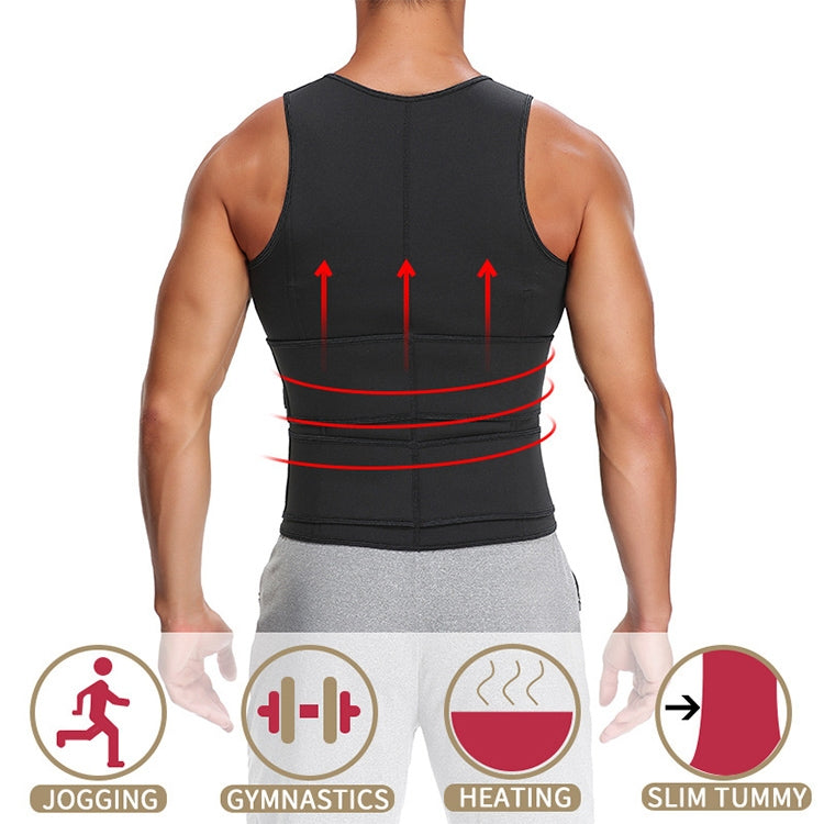 صديرية تشكيل الجسم الرياضية للرجال من النيوبرين، مشد خصر لتشكيل الجسم، S، M، L، XL، XXL، XXXL