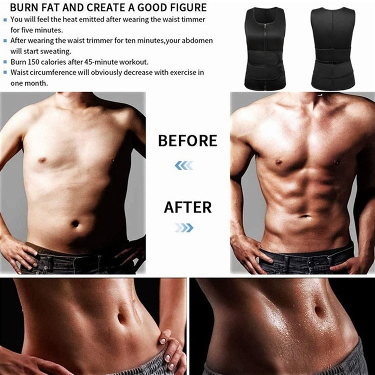 صديرية تشكيل الجسم الرياضية للرجال من النيوبرين، مشد خصر لتشكيل الجسم، S، M، L، XL، XXL، XXXL