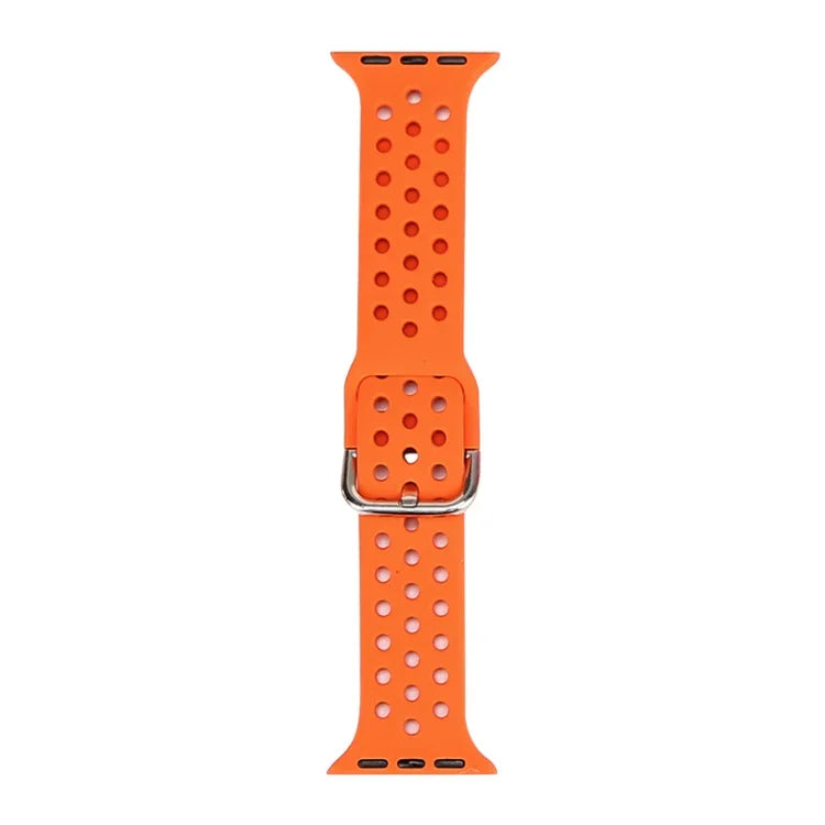 حزام ساعة بديل من السيليكون لسلسلة آبل ووتش، 7 مقاس 41mm / 6 و SE و 5 و 4 مقاس 40mm / 3 و 2 و 1 مقاس 38mm