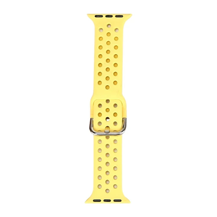 حزام ساعة بديل من السيليكون لسلسلة آبل ووتش، 7 مقاس 41mm / 6 و SE و 5 و 4 مقاس 40mm / 3 و 2 و 1 مقاس 38mm