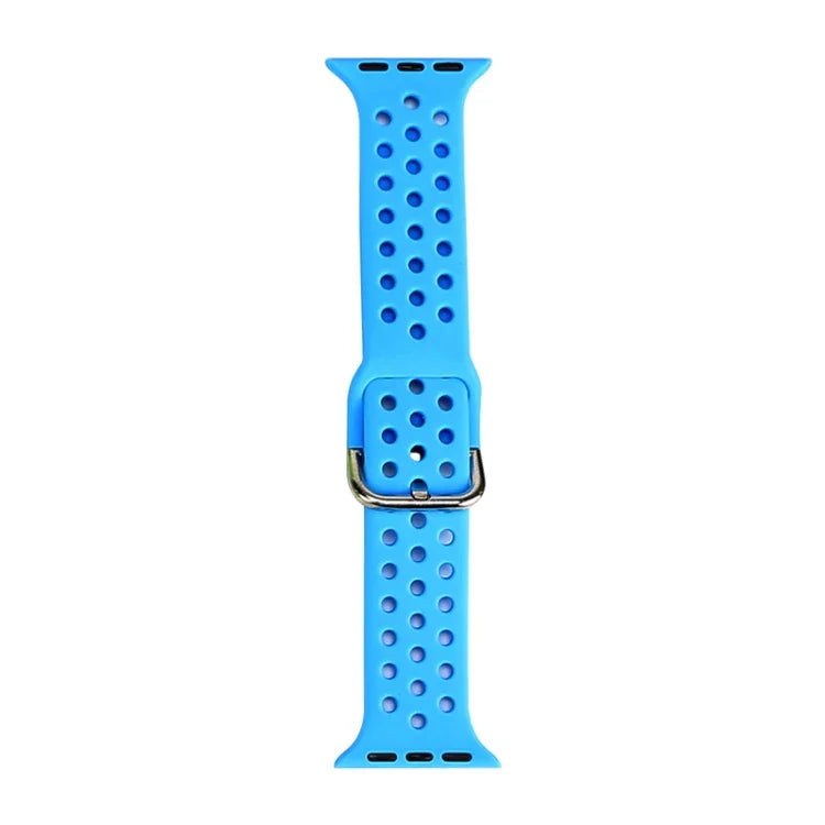 حزام ساعة بديل من السيليكون لسلسلة آبل ووتش، 7 مقاس 41mm / 6 و SE و 5 و 4 مقاس 40mm / 3 و 2 و 1 مقاس 38mm