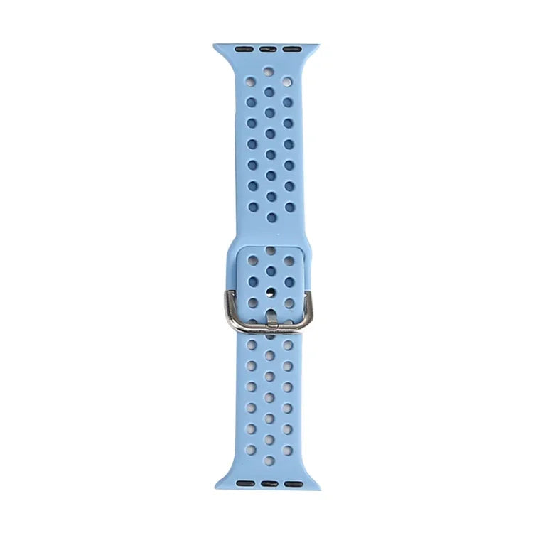 حزام ساعة بديل من السيليكون لسلسلة آبل ووتش، 7 مقاس 41mm / 6 و SE و 5 و 4 مقاس 40mm / 3 و 2 و 1 مقاس 38mm