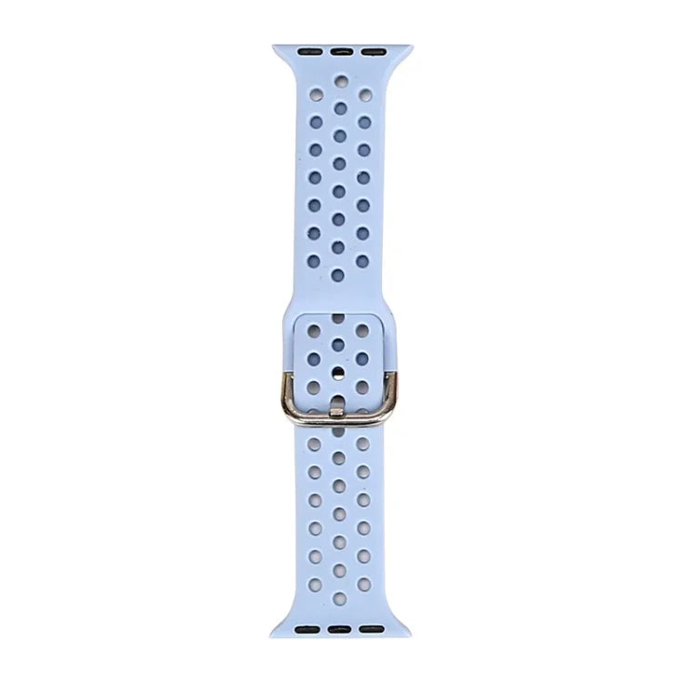 حزام ساعة بديل من السيليكون لسلسلة آبل ووتش، 7 مقاس 41mm / 6 و SE و 5 و 4 مقاس 40mm / 3 و 2 و 1 مقاس 38mm