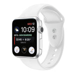 Double Nail Silicone Replacement Strap Watchband For Apple Watch Series, 7 45mm / 6 & SE & 5 & 4 44mm / 3 & 2 & 1 42mm, 7 41mm / 6 & SE & 5 & 4 40mm / 3 & 2 & 1 38mm