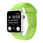 Double Nail Silicone Replacement Strap Watchband For Apple Watch Series, 7 45mm / 6 & SE & 5 & 4 44mm / 3 & 2 & 1 42mm, 7 41mm / 6 & SE & 5 & 4 40mm / 3 & 2 & 1 38mm