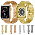 سوار ساعة بديل من الفولاذ بثلاث خرزات وست سلاسل لسلسلة Apple Watch، 7 بحجم 41مم / 6 و SE و 5 و 4 بحجم 40مم / 3 و 2 و 1 بحجم 38مم، 7 بحجم 45مم / 6 و SE و 5 و 4 بحجم 44مم / 3 و 2 و 1 بحجم 42مم