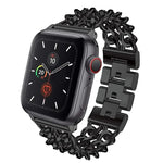 سوار ساعة بديل معدني بطراز كاوبوي لسلسلة Apple Watch، 7 بحجم 41مم / 6 و SE و 5 و 4 بحجم 40مم / 3 و 2 و 1 بحجم 38مم، 7 بحجم 45مم / 6 و SE و 5 و 4 بحجم 44مم / 3 و 2 و 1 بحجم 42مم