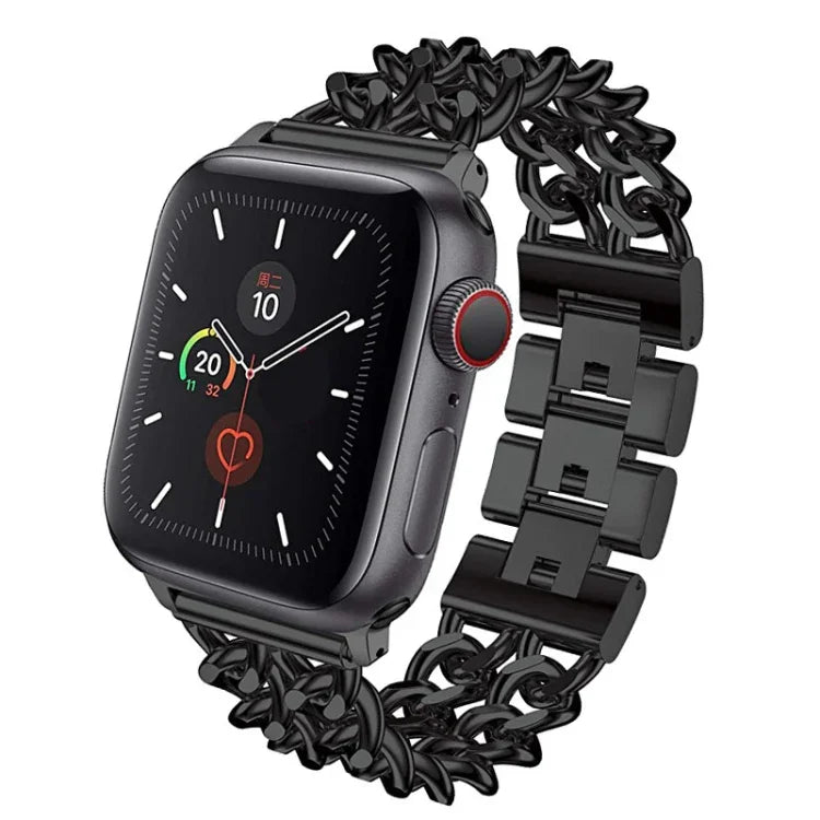 سوار ساعة بديل معدني بطراز كاوبوي لسلسلة Apple Watch، 7 بحجم 41مم / 6 و SE و 5 و 4 بحجم 40مم / 3 و 2 و 1 بحجم 38مم، 7 بحجم 45مم / 6 و SE و 5 و 4 بحجم 44مم / 3 و 2 و 1 بحجم 42مم