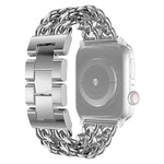 سوار ساعة بديل معدني بطراز كاوبوي لسلسلة Apple Watch، 7 بحجم 41مم / 6 و SE و 5 و 4 بحجم 40مم / 3 و 2 و 1 بحجم 38مم، 7 بحجم 45مم / 6 و SE و 5 و 4 بحجم 44مم / 3 و 2 و 1 بحجم 42مم