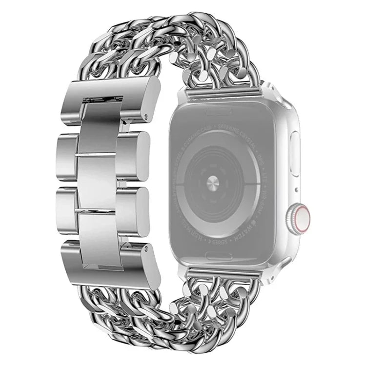 سوار ساعة بديل معدني بطراز كاوبوي لسلسلة Apple Watch، 7 بحجم 41مم / 6 و SE و 5 و 4 بحجم 40مم / 3 و 2 و 1 بحجم 38مم، 7 بحجم 45مم / 6 و SE و 5 و 4 بحجم 44مم / 3 و 2 و 1 بحجم 42مم