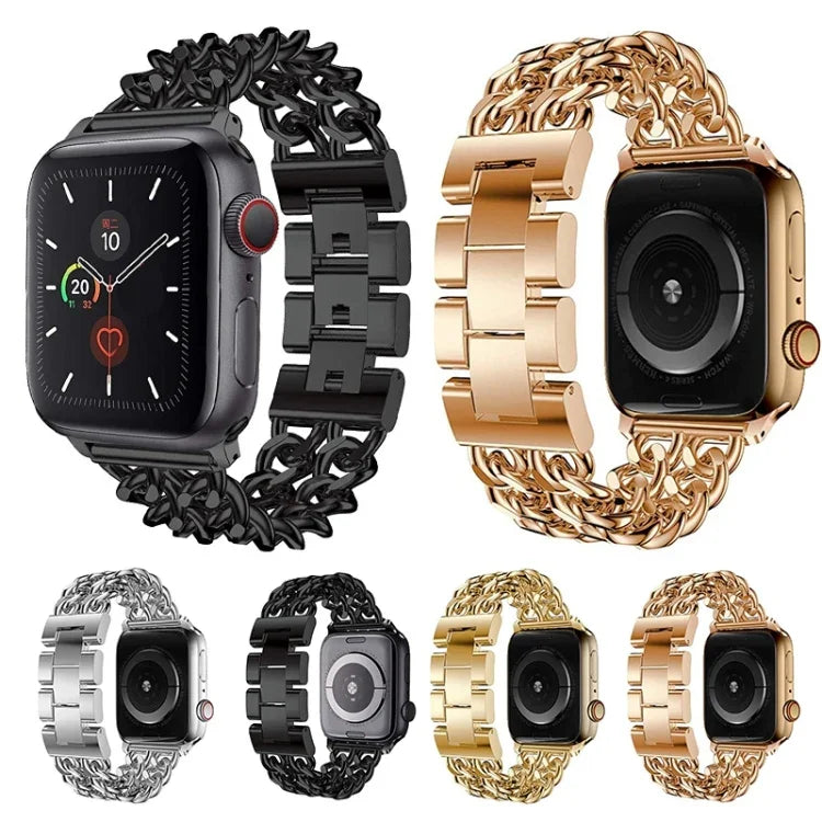 سوار ساعة بديل معدني بطراز كاوبوي لسلسلة Apple Watch، 7 بحجم 41مم / 6 و SE و 5 و 4 بحجم 40مم / 3 و 2 و 1 بحجم 38مم، 7 بحجم 45مم / 6 و SE و 5 و 4 بحجم 44مم / 3 و 2 و 1 بحجم 42مم