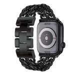 سوار ساعة بديل معدني بطراز كاوبوي لسلسلة Apple Watch، 7 بحجم 41مم / 6 و SE و 5 و 4 بحجم 40مم / 3 و 2 و 1 بحجم 38مم، 7 بحجم 45مم / 6 و SE و 5 و 4 بحجم 44مم / 3 و 2 و 1 بحجم 42مم