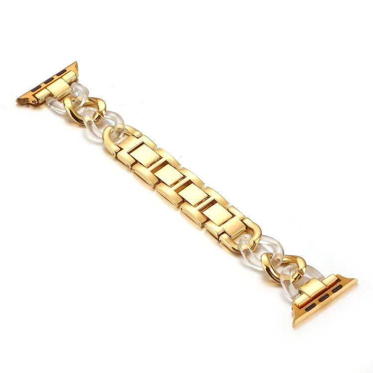 سوار ساعة بديل بسلسلة كاوبوي + راتنج معدني لسلسلة Apple Watch، 7 بحجم 41مم / 6 و SE و 5 و 4 بحجم 40مم / 3 و 2 و 1 بحجم 38مم، 7 بحجم 45مم / 6 و SE و 5 و 4 بحجم 44مم / 3 و 2 و 1 بحجم 42مم