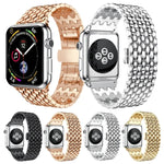 سوار ساعة معدني بديل بنقشة قشور السمك لسلسلة Apple Watch، 7 مقاس 41مم / 6 و SE و 5 و 4 مقاس 40مم / 3 و 2 و 1 مقاس 38مم، 7 مقاس 45مم / 6 و SE و 5 و 4 مقاس 44مم / 3 و 2 و 1 مقاس 42مم