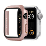 غطاء حماية صلب مقاوم للصدمات مع زجاج مقسى مع علبة تعبئة لسلسلة Apple Watch مقاس 44مم (برتقالي)، لسلسلة Apple Watch 6 / 5 / 4 / Watch SE مقاس 40مم، لسلسلة Apple Watch 3 و 2 و 1 مقاس 38مم