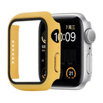 غطاء حماية صلب مقاوم للصدمات مع زجاج مقسى مع علبة تعبئة لسلسلة Apple Watch مقاس 44مم (برتقالي)، لسلسلة Apple Watch 6 / 5 / 4 / Watch SE مقاس 40مم، لسلسلة Apple Watch 3 و 2 و 1 مقاس 38مم