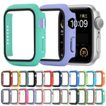 غطاء حماية صلب مقاوم للصدمات مع زجاج مقسى مع علبة تعبئة لسلسلة Apple Watch مقاس 44مم (برتقالي)، لسلسلة Apple Watch 6 / 5 / 4 / Watch SE مقاس 40مم، لسلسلة Apple Watch 3 و 2 و 1 مقاس 38مم