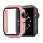 غطاء حماية صلب مقاوم للصدمات مع زجاج مقسى مع علبة تعبئة لسلسلة Apple Watch مقاس 44مم (برتقالي)، لسلسلة Apple Watch 6 / 5 / 4 / Watch SE مقاس 40مم، لسلسلة Apple Watch 3 و 2 و 1 مقاس 38مم