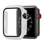 غطاء حماية صلب مقاوم للصدمات مع زجاج مقسى مع علبة تعبئة لسلسلة Apple Watch مقاس 44مم (برتقالي)، لسلسلة Apple Watch 6 / 5 / 4 / Watch SE مقاس 40مم، لسلسلة Apple Watch 3 و 2 و 1 مقاس 38مم