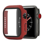 غطاء حماية صلب مقاوم للصدمات مع زجاج مقسى مع علبة تعبئة لسلسلة Apple Watch مقاس 44مم (برتقالي)، لسلسلة Apple Watch 6 / 5 / 4 / Watch SE مقاس 40مم، لسلسلة Apple Watch 3 و 2 و 1 مقاس 38مم