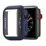 غطاء حماية صلب مقاوم للصدمات مع زجاج مقسى مع علبة تعبئة لسلسلة Apple Watch مقاس 44مم (برتقالي)، لسلسلة Apple Watch 6 / 5 / 4 / Watch SE مقاس 40مم، لسلسلة Apple Watch 3 و 2 و 1 مقاس 38مم