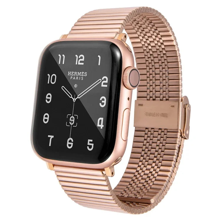 سوار ساعة بديل من الفولاذ متعدد الباهت لسلسلة Apple Watch، 7 مقاس 45مم / 6 و SE و 5 و 4 مقاس 44مم / 3 و 2 و 1 مقاس 42مم، 7 مقاس 41مم / 6 و SE و 5 و 4 مقاس 40مم / 3 و 2 و 1 مقاس 38مم