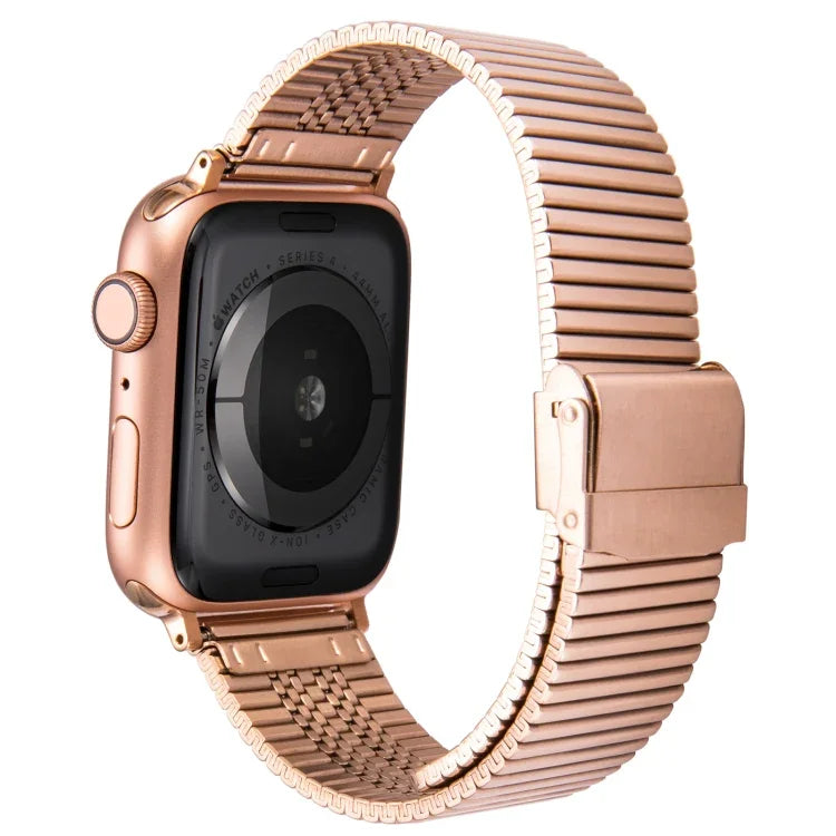 سوار ساعة بديل من الفولاذ متعدد الباهت لسلسلة Apple Watch، 7 مقاس 45مم / 6 و SE و 5 و 4 مقاس 44مم / 3 و 2 و 1 مقاس 42مم، 7 مقاس 41مم / 6 و SE و 5 و 4 مقاس 40مم / 3 و 2 و 1 مقاس 38مم