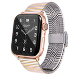 سوار ساعة بديل من الفولاذ متعدد الباهت لسلسلة Apple Watch، 7 مقاس 45مم / 6 و SE و 5 و 4 مقاس 44مم / 3 و 2 و 1 مقاس 42مم، 7 مقاس 41مم / 6 و SE و 5 و 4 مقاس 40مم / 3 و 2 و 1 مقاس 38مم