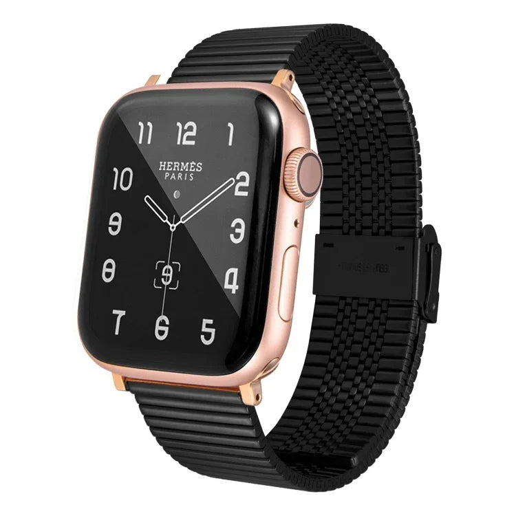 سوار ساعة بديل من الفولاذ متعدد الباهت لسلسلة Apple Watch، 7 مقاس 45مم / 6 و SE و 5 و 4 مقاس 44مم / 3 و 2 و 1 مقاس 42مم، 7 مقاس 41مم / 6 و SE و 5 و 4 مقاس 40مم / 3 و 2 و 1 مقاس 38مم