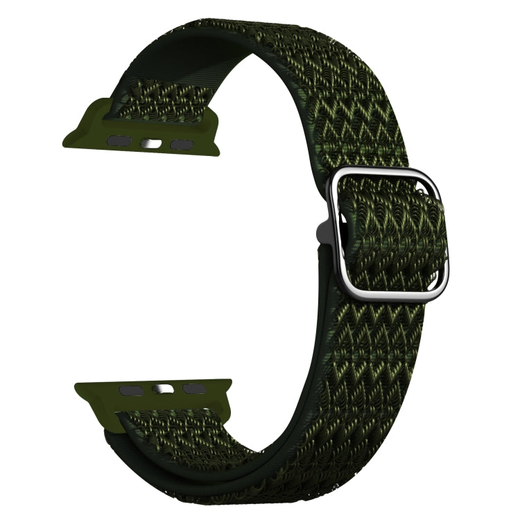 سوار ساعة بديل مطاطي قابل للتعديل بنقشة ماسية لسلسلة Apple Watch، 7 مقاس 41مم / 6 و SE و 5 و 4 مقاس 40مم / 3 و 2 و 1 مقاس 38مم، 7 مقاس 45مم / 6 و SE و 5 و 4 مقاس 44مم / 3 و 2 و 1 مقاس 42مم