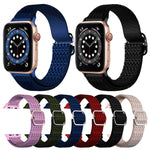 سوار ساعة بديل مطاطي قابل للتعديل بنقشة ماسية لسلسلة Apple Watch، 7 مقاس 41مم / 6 و SE و 5 و 4 مقاس 40مم / 3 و 2 و 1 مقاس 38مم، 7 مقاس 45مم / 6 و SE و 5 و 4 مقاس 44مم / 3 و 2 و 1 مقاس 42مم