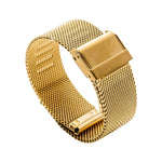 304 Stainless Steel Double Buckle Replacement Strap Watchband, 12mm, 14mm, 16mm, 18mm, 20mm, 22mm