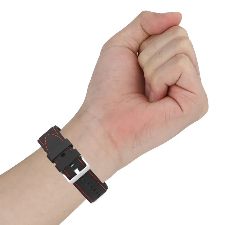 Silicone Stitching Replacement Strap Watchband, For Samsung Galaxy Watch4 / Watch4 Classic