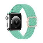 سوار ساعة بديل قابل للتعديل من النايلون المضفر مع إبزيم ماسي لسلسلة Apple Watch، 7 و 6 و SE و 5 و 4 مقاس 40مم / 3 و 2 و 1 مقاس 38مم، 7 و 6 و SE و 5 و 4 مقاس 44مم / 3 و 2 و 1 مقاس 42مم