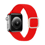 سوار ساعة بديل قابل للتعديل من النايلون المضفر مع إبزيم ماسي لسلسلة Apple Watch، 7 و 6 و SE و 5 و 4 مقاس 40مم / 3 و 2 و 1 مقاس 38مم، 7 و 6 و SE و 5 و 4 مقاس 44مم / 3 و 2 و 1 مقاس 42مم