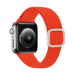 سوار ساعة بديل قابل للتعديل من النايلون المضفر مع إبزيم ماسي لسلسلة Apple Watch، 7 و 6 و SE و 5 و 4 مقاس 40مم / 3 و 2 و 1 مقاس 38مم، 7 و 6 و SE و 5 و 4 مقاس 44مم / 3 و 2 و 1 مقاس 42مم