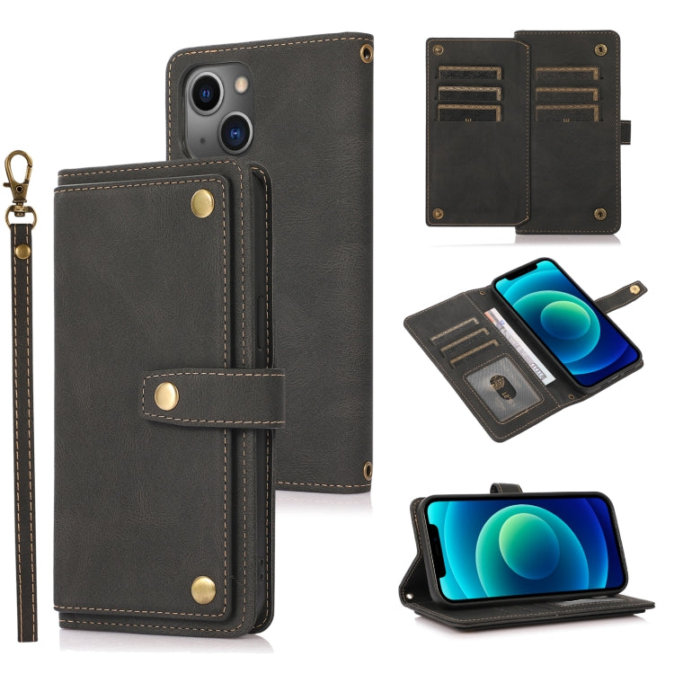 PU + TPU Horizontal Flip Leather Case with Holder & Card Slot & Wallet & Lanyard, For iPhone 13 Pro, For iPhone 13 Pro Max