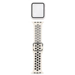 Silicone Replacement Strap Watchband + Protective Case with Screen Protector Set For Apple Watch Series, 3 & 2 & 1 38mm, For Apple Watch Series 6 / 5 / 4 / Watch SE 40mm
