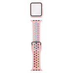 Silicone Replacement Strap Watchband + Protective Case with Screen Protector Set For Apple Watch Series, 3 & 2 & 1 38mm, For Apple Watch Series 6 / 5 / 4 / Watch SE 40mm