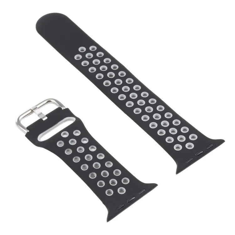 سوار ساعة بديل من السيليكون + غطاء حماية مع واقي شاشة لسلسلة Apple Watch 3 و 2 و 1 مقاس 42مم، لسلسلة Apple Watch 6 / 5 / 4 / Watch SE مقاس 44مم