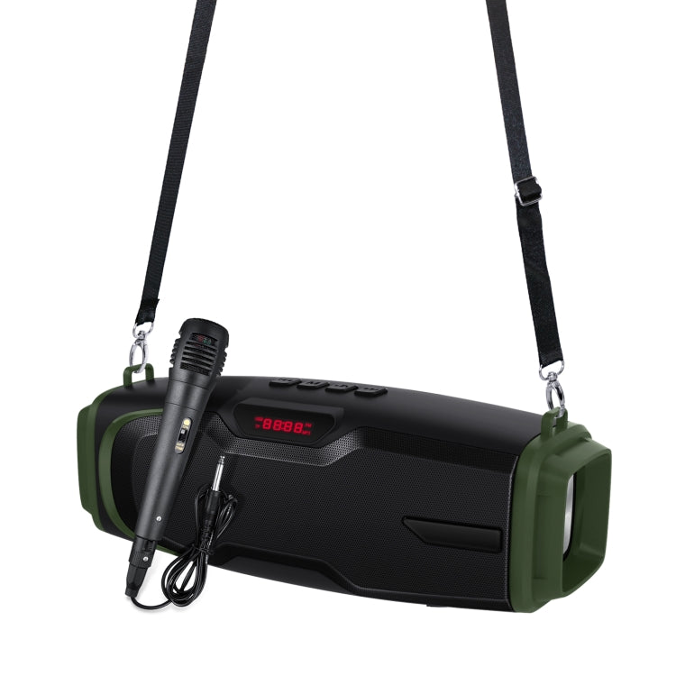 مكبر صوت بلوتوث محمول خارجي جديد Rixing NR-6012M 5.0 مع ميكروفون وحزام كتف، NR-6012M (أزرق)، NR-6012M (أخضر)، NR-6012M (أسود)، NR-6012M (أحمر)