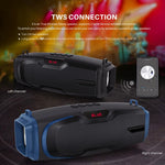 مكبر صوت بلوتوث محمول خارجي جديد Rixing NR-6012M 5.0 مع ميكروفون وحزام كتف، NR-6012M (أزرق)، NR-6012M (أخضر)، NR-6012M (أسود)، NR-6012M (أحمر)