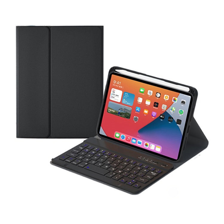 غطاء جلد مع لوحة مفاتيح بلوتوث قابلة للفصل بمفاتيح مربعة وحامل لجهاز iPad mini 6 طراز HK006