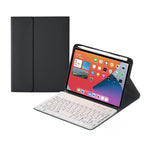 غطاء جلد مع لوحة مفاتيح بلوتوث قابلة للفصل بمفاتيح مربعة وحامل لجهاز iPad mini 6 طراز HK006