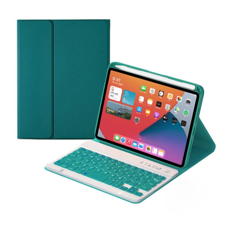 غطاء جلد مع لوحة مفاتيح بلوتوث قابلة للفصل بمفاتيح مربعة وحامل لجهاز iPad mini 6 طراز HK006