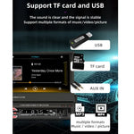 مشغل MP5 بشاشة يدوية قابلة للسحب 7 بوصة عالي الدقة 9601C للسيارة مع Carplay، يدعم FM وبلوتوث وبطاقة TF، 9601C