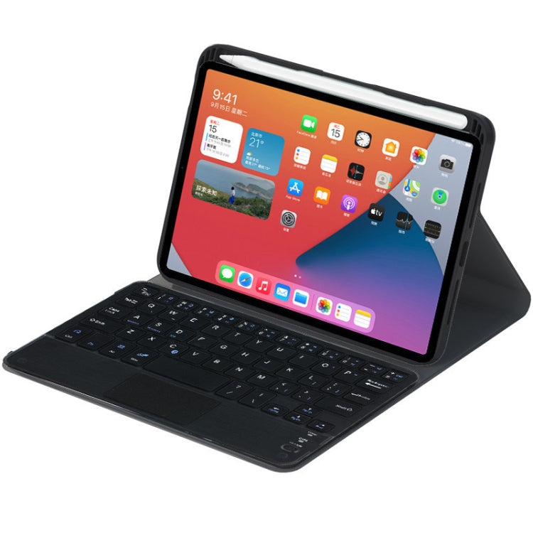 غطاء جلد مع لوحة مفاتيح بلوتوث قابلة للفصل مع لوحة لمس وحامل لجهاز iPad mini 6 طراز HK006C
