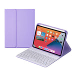 غطاء جلد مع لوحة مفاتيح بلوتوث قابلة للفصل بمفاتيح دائرية وحامل لجهاز iPad mini 6 طراز HY006